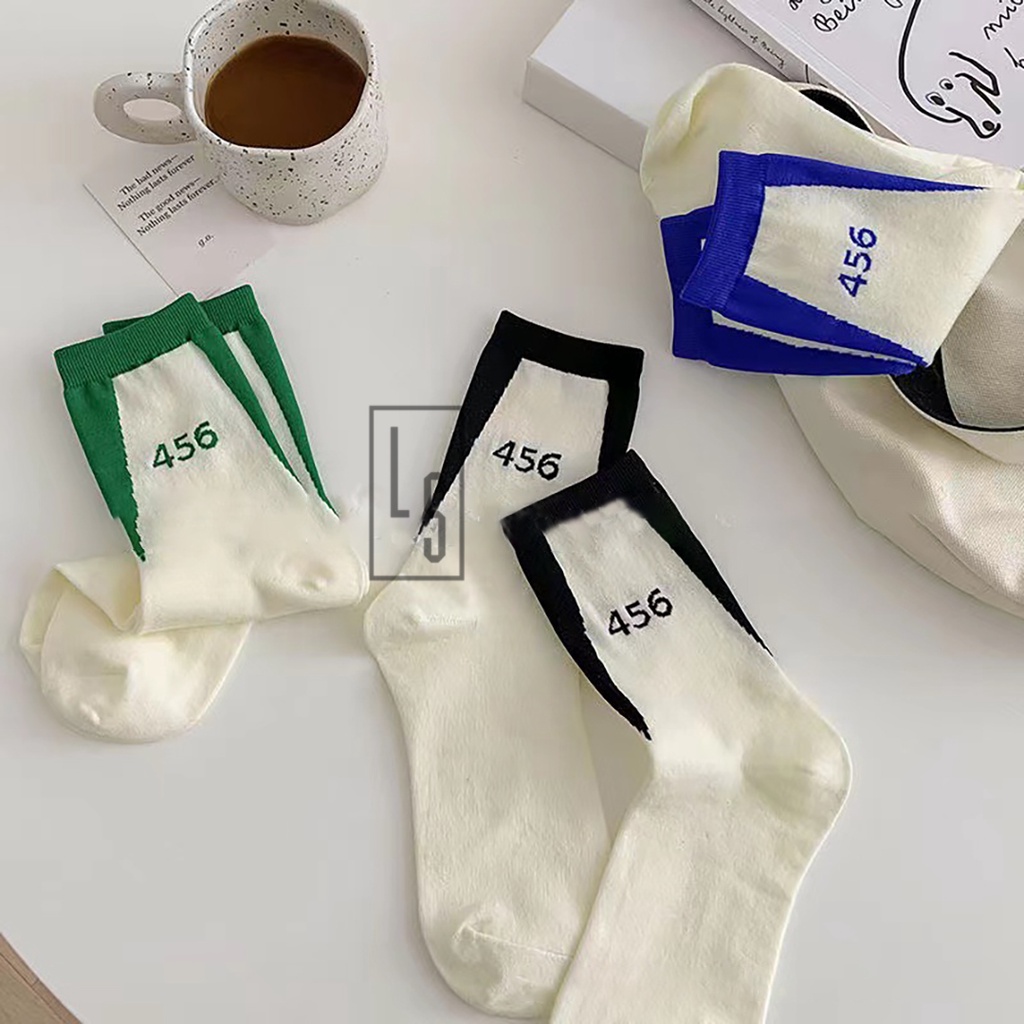 Vớ Cao Cổ 456 Phối Màu - Tất Cao Cổ Số 456