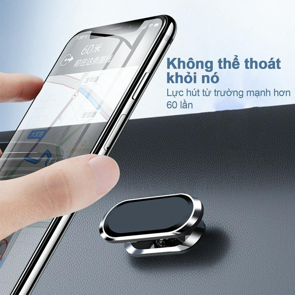 Giá Đỡ Điện Thoại Trên Ô Tô  XOAY 360 Độ Dạng Hít Bằng Nam Châm Siêu Chắc Gắn Vào Mọi Vị Trí Xe Ô Tô