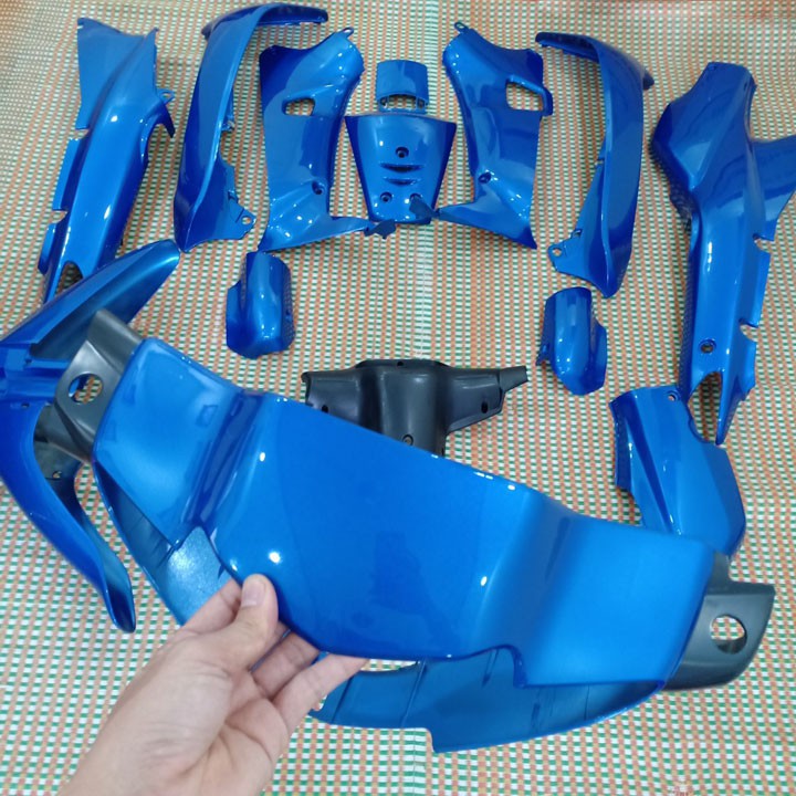 Bộ dàn áo xe WAVE alpha - wave Zx - wave 110 đời 2002-2006, nhựa nguyên sinh ABS màu XANH DƯƠNG