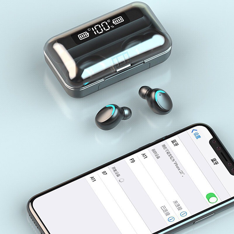 Tai nghe bluetooth AMOI F9 Pro Bluetooth 5.0 tai nghe không dây âm thanh sống động kiêm sạc dự phòng tiện lợi