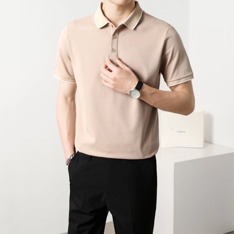 Áo Thun Polo Tay Ngắn Dáng Rộng Màu Sắc Đơn Giản Thời Trang Mùa Hè Cho Nam Giới Có 4 Màu Size M-2XL