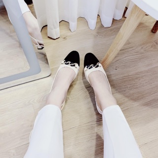 Giày xinh bít mũi hở gót 2 phân