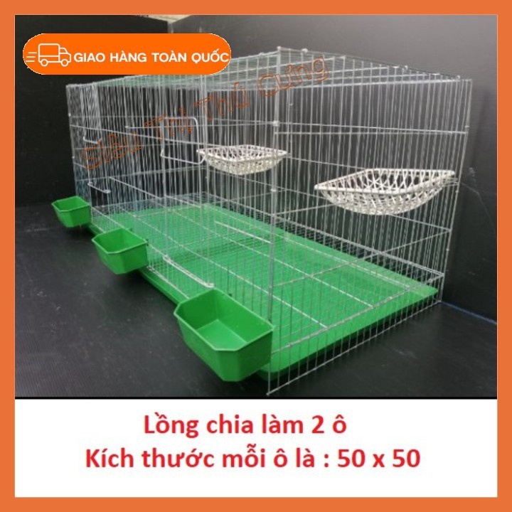 Lồng vuông nuôi chim bồ câu Halosung lồng chim bồ câu kèm phụ kiện lồng chim LC79