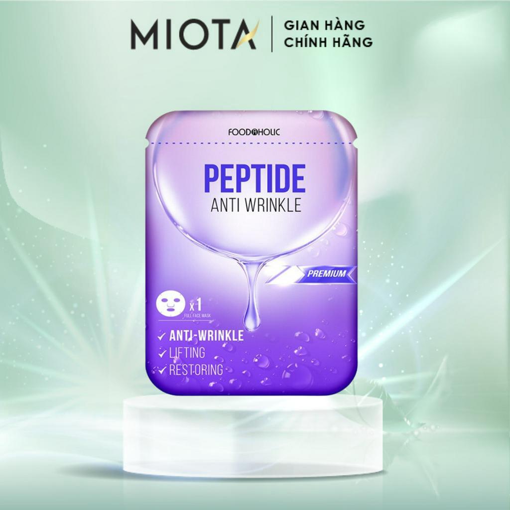 Mặt nạ chống lão hóa, mờ nếp nhăn Foodaholic Peptide Anti Wrinkle Mask Lẻ 1 Miếng 23ml