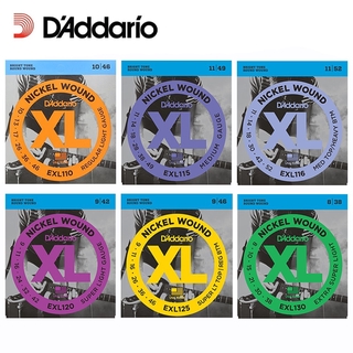 D 'addario EXL110 EXL115 EXL120 EXL125 EXL130 XL Dây đàn Guitar điện vết thương tròn Niken Dây đàn Guitar Daddario