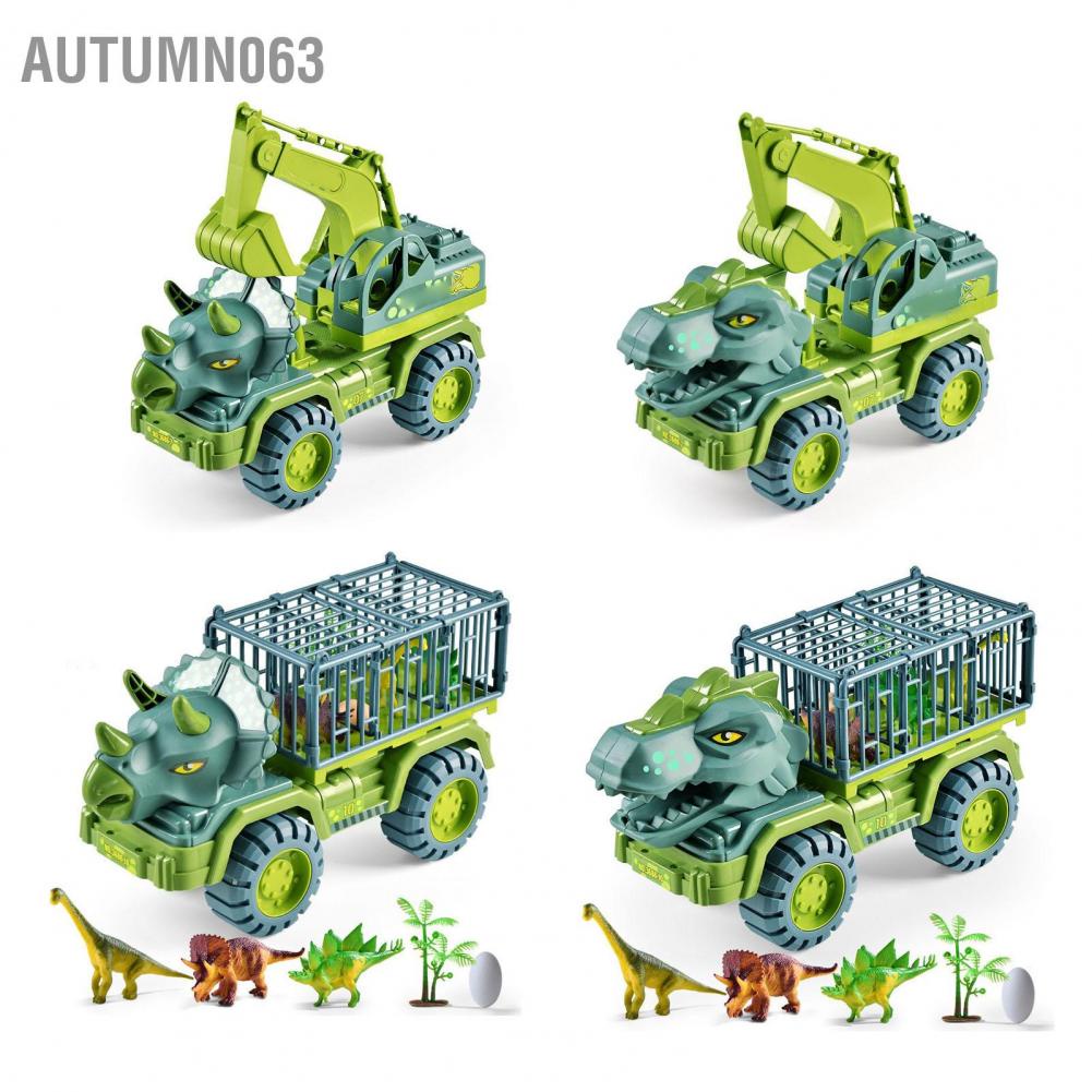 Xe tải đồ chơi khủng long mô phỏng cao màu sáng chống rơi vỡ có thể di chuyển được