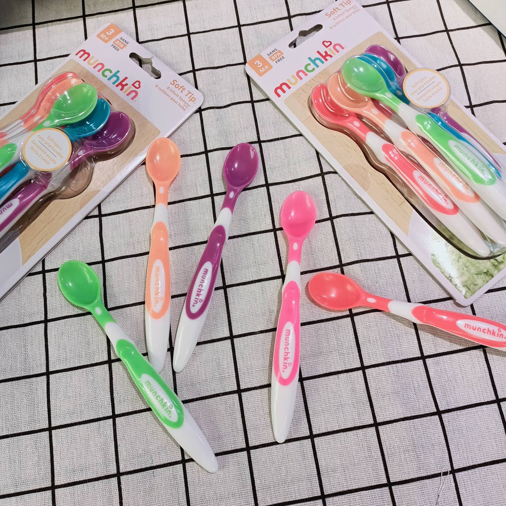 Thìa siêu mềm Munchkin cho bé 3M+