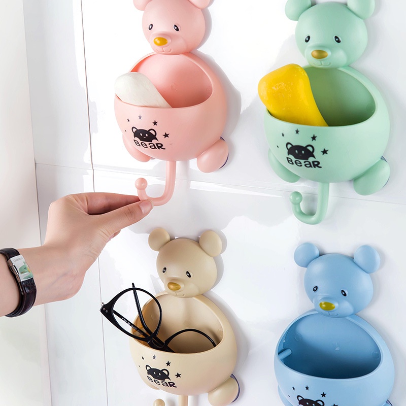Đồ dùng phòng tắm treo Xà Phòng Con Gấu Có Móc- Giao Màu Ngẫu Nhiên