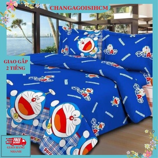 Ga trải giường đôrêmon, drap trải giường đủ kích thước 1m,1m2,1m4,1m5,1m6,1m8