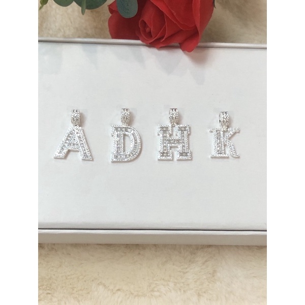 Mặt dây chuyền chữ cái bạc ta gắn đá Piaget mẫu mới-Minh Tâm Jewelry