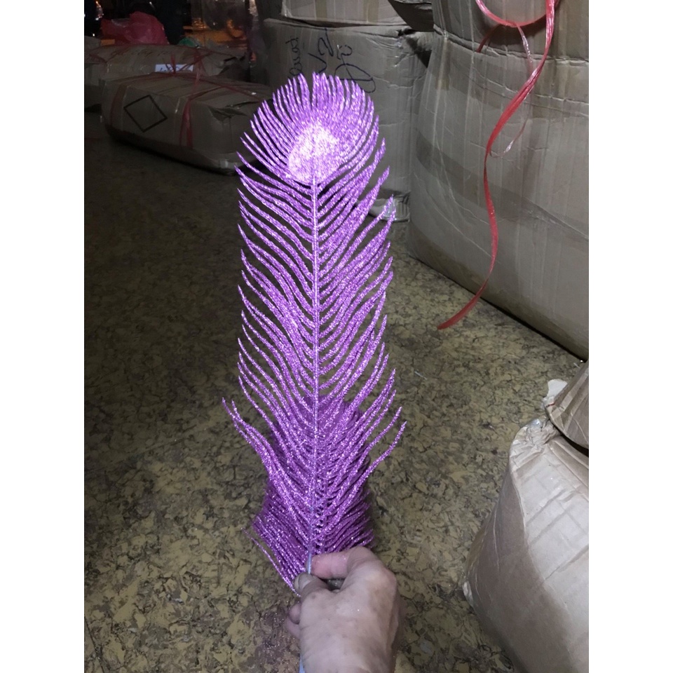 Cành đuôi công đại phủ nhũ, kim tuyến trang trí oản tài lộc, tháp bánh, tháp nước | Phụ kiện trang trí