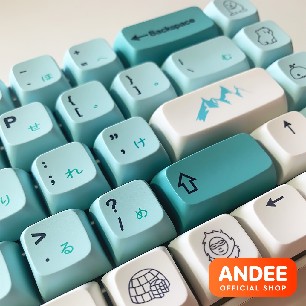 Keycap XDA Iceberg song ngữ dễ thương cho bàn phím cơ