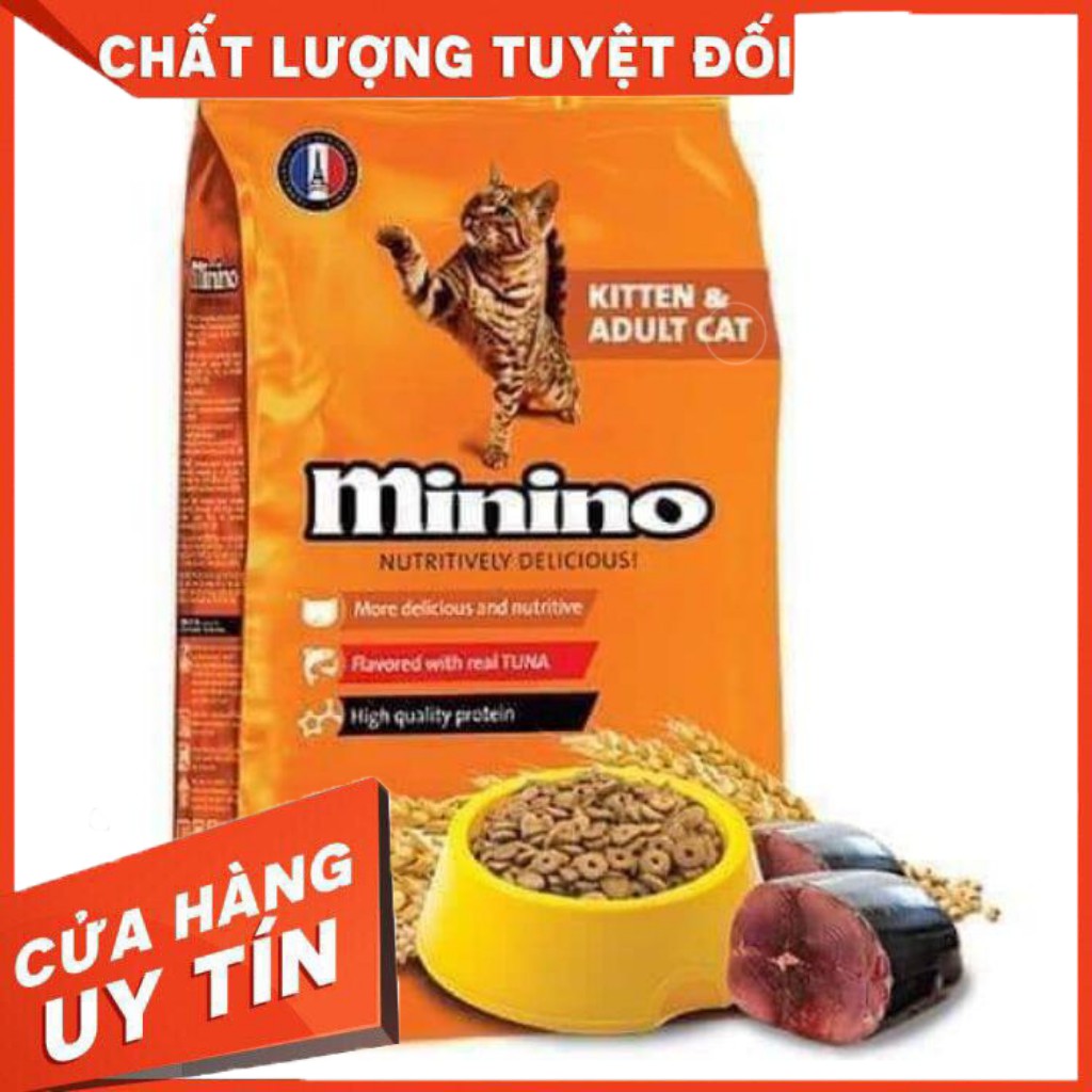 Thức Ăn Cao Cấp MININO Dành Cho Mèo Mọi Lứa Tuổi 1,3 Kg - Vị Cá Ngừ