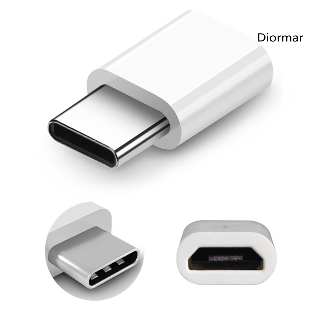 Set 2 Đầu Chuyển Đổi Cổng Micro-Usb Sang Đầu Cắm Type-C Chuyên Dụng Cho Điện Thoại / Máy Tính Bảng Android