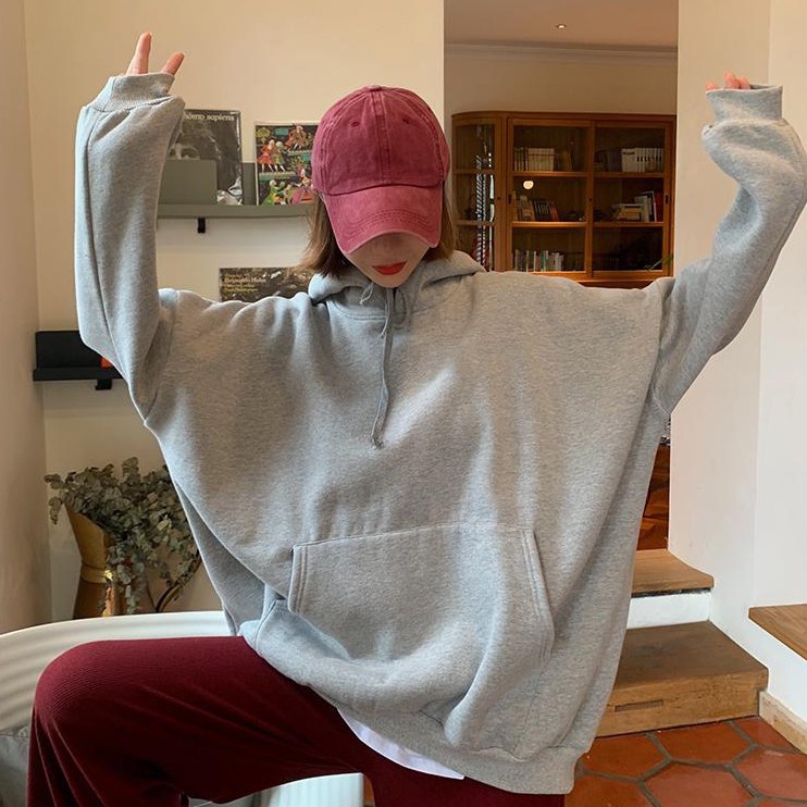 Áo khoác nỉ nam nữ tay lỡ, Áo sweater hoodie nam nữ from rộng unisex HD1 | BigBuy360 - bigbuy360.vn