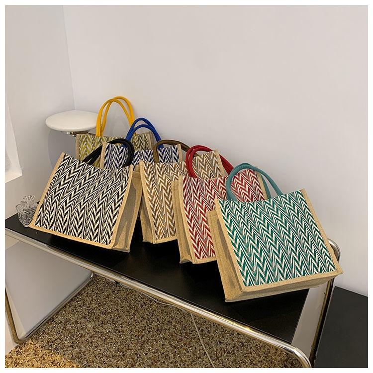 Túi Xách Vải Lanh Cỡ Lớn Thời Trang Cho Nữ