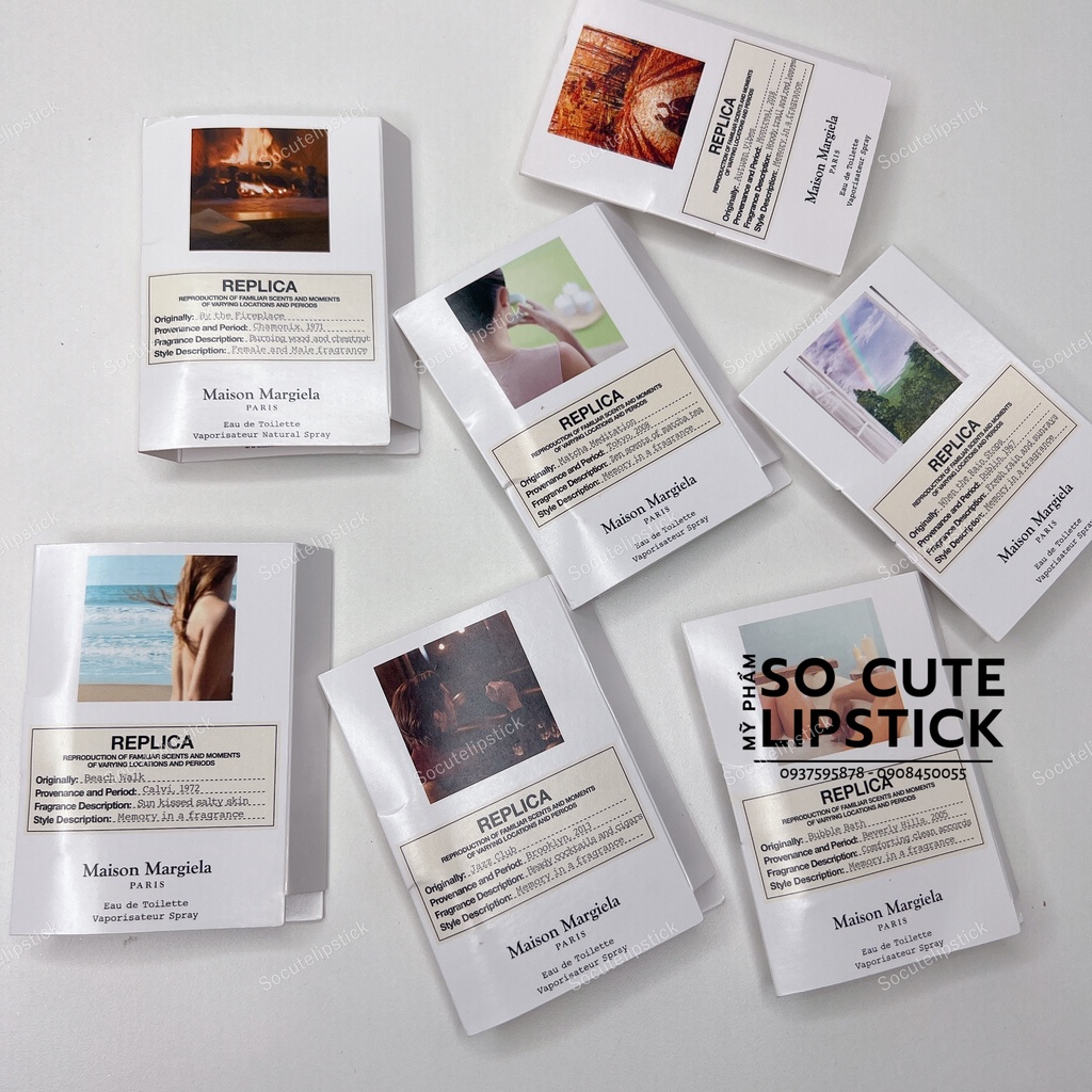 Vial Nước Hoa Mini Maison Margiela Replica Rain Stops- Jazz Club - Coffee Breaks - On A Date - Beach Walk 1.2ml
