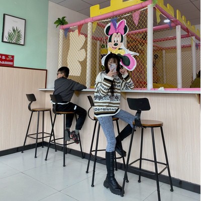 BOOTS DA PHỐI LEN NỮ ĐẾ 5CM CAO CỔ LỬNG MŨI VUÔNG