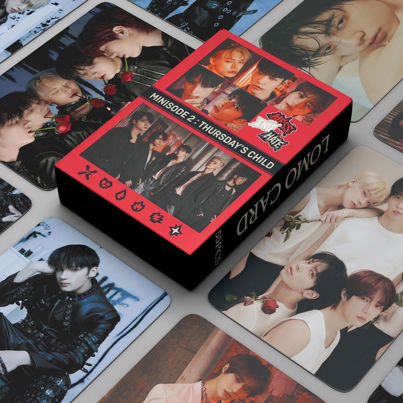 55ẢNH/BỘ Kpop TXT New Album Thursdays Child LOMO Card Photocards Freeze Photo Card