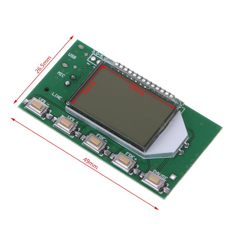 Bo mạch mô-đun máy phát FM âm thanh nổi micro không dây kỹ thuật số DSP PLL 87-108MHz