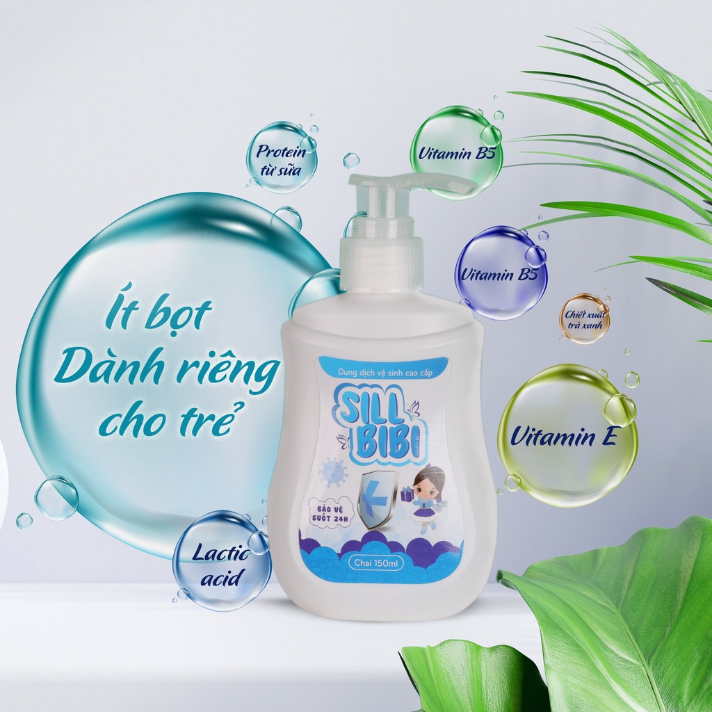 Dung Dịch Vệ Sinh Vùng Kín SILL BIBI Chiết Xuất Trà Xanh Cho Bé Từ 1 Tuổi Giúp Làm Sạch, Chăm Sóc,Bảo Vệ Vùng Kín Cho Bé