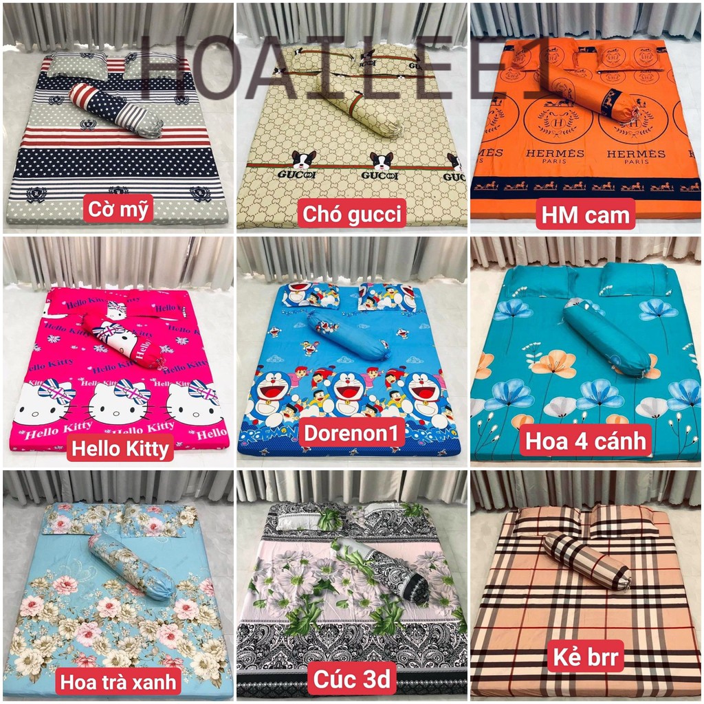 Ga gối ❣️ FREE SHIP ❣️bộ ga gối POLY Cottong GIÁ RẺ nhiều kích thước [chọn mẫu]