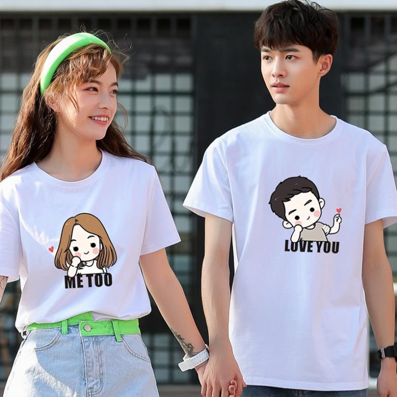 💏VIDEO ÁO ĐÔI LOVE YOU- ME TOO CHẤT COTTON ĐẸP ĐỦ MÀU ĐỦ SIZE Xịn