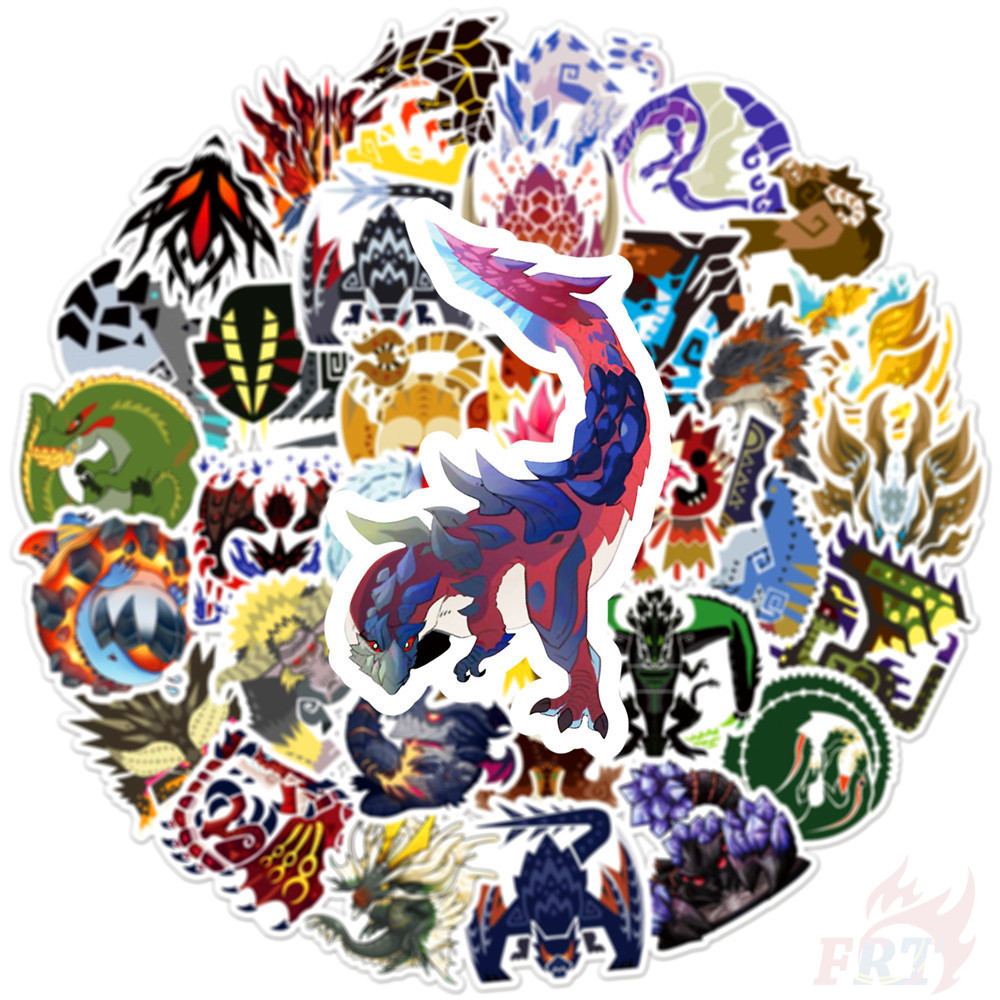 ❉ Monster Hunter Series 02 Stickers ❉ 50Pcs/Set Anime Games DIY Fashion Waterproof Decals Doodle Stickers