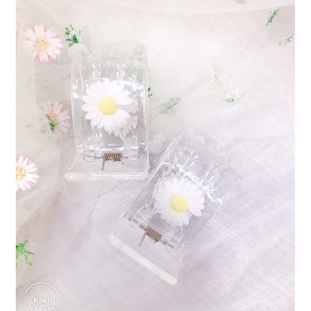 Kẹp tóc, kẹp càng cua 5 răng dẻo ko gãy Hoa cúc