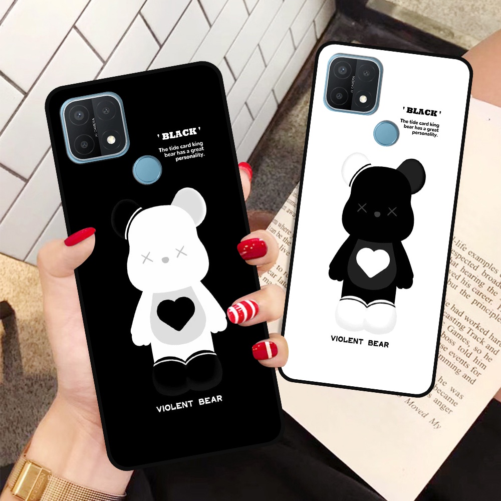 Ốp Oppo A15 / A15s in hình họa tiết Mountain, Be@rbrick dễ thương (T13 - T18)