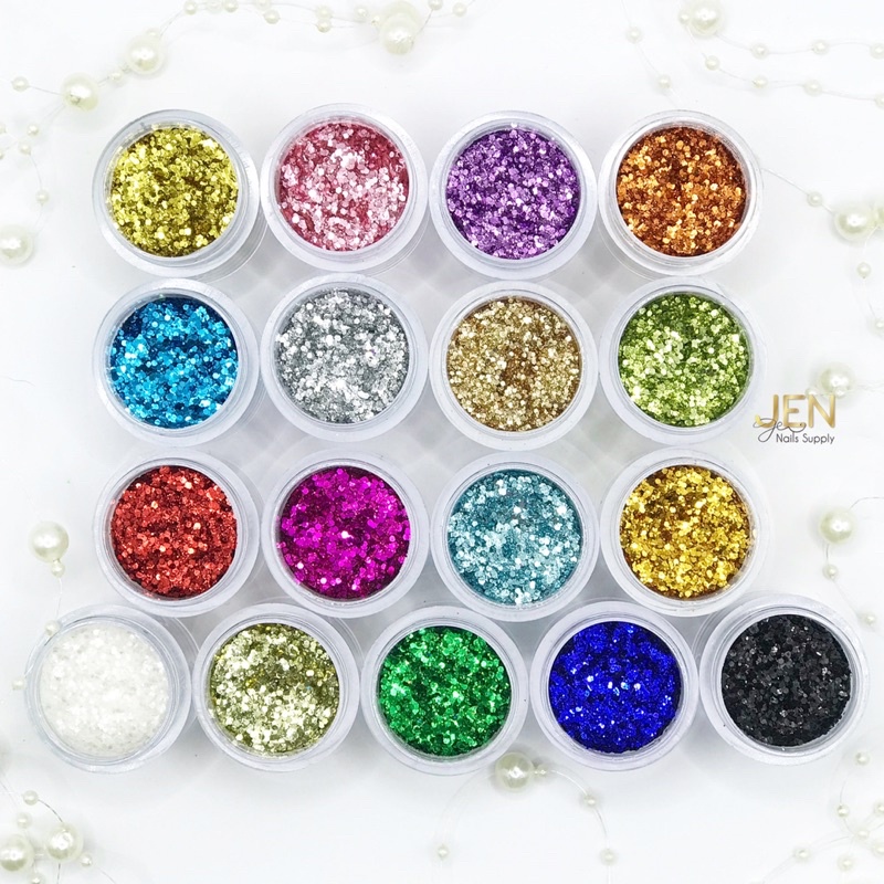 Nhũ kim tuyến hũ 10-30-50g-phụ kiện nail móng