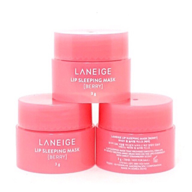 [Mẫu Mới] Combo 10 Mặt Nạ Ngủ Môi Laneige [Berry] minisize 3g