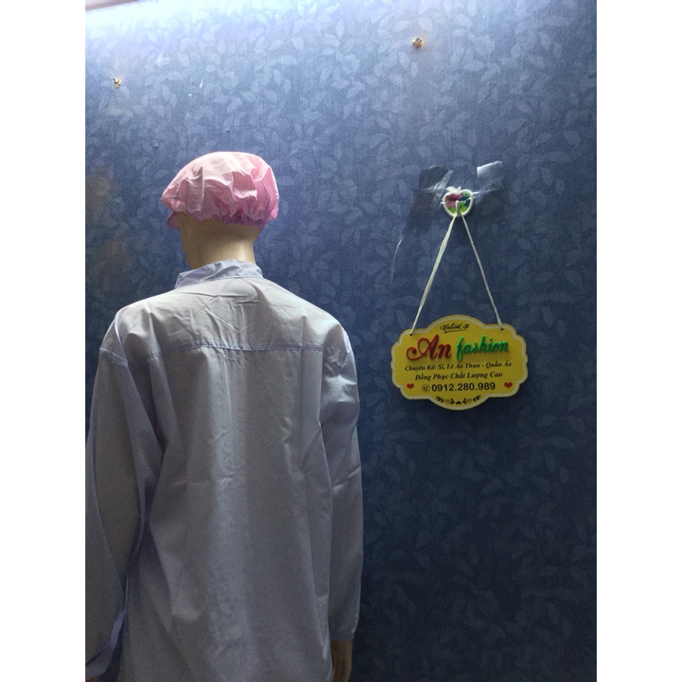 Nón Kết Phòng Sạch Bảo Hộ Lao Động Màu Trắng Hồng _ Hình Chụp Thật