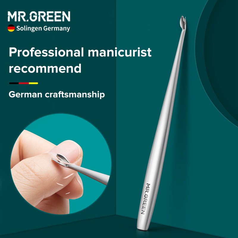 MR.GREEN Que Đẩy Da Chết  Mr-2109 Bằng Thép Không Gỉ Làm Sạch Biểu Bì Làm Móng Nghệ Thuật