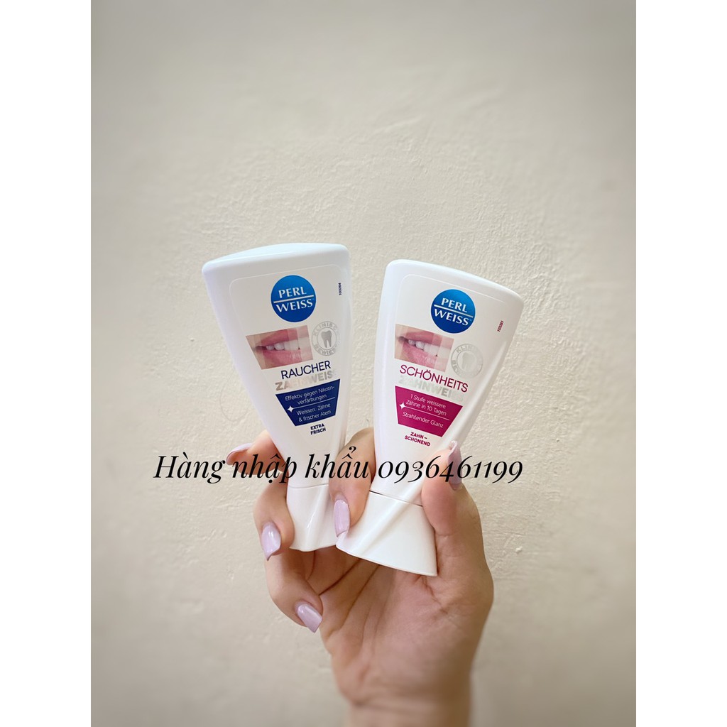 Kem đánh răng PERL WEISS Trăng răng, Thơm miệng Đức SIêu thích 50ml