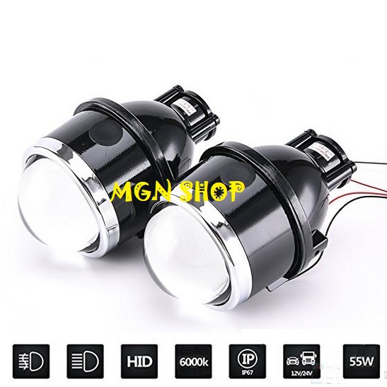 [Bộ 02 đèn] [Bi Xenon] [đèn gầm sương mù H11] [2 chế độ cos pha] [12V 55W] [2.5 / 3.0 inch] dành cho ô tô