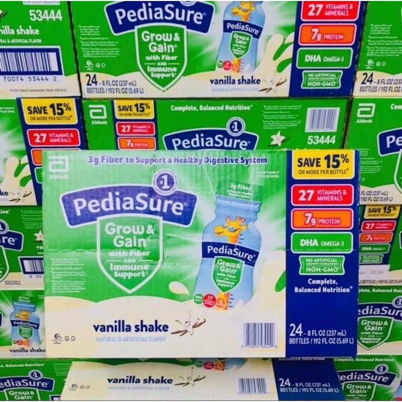 Thùng 24 chai sữa nước Pediasure Fiber Mỹ 237ml Date 1/2024