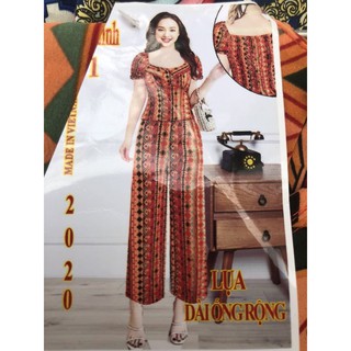 Set lụa thổ Cẩm, quần dài , ống rộng