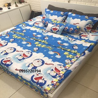 BỘ DRAP COTTON POLY DOREMON HAPPY