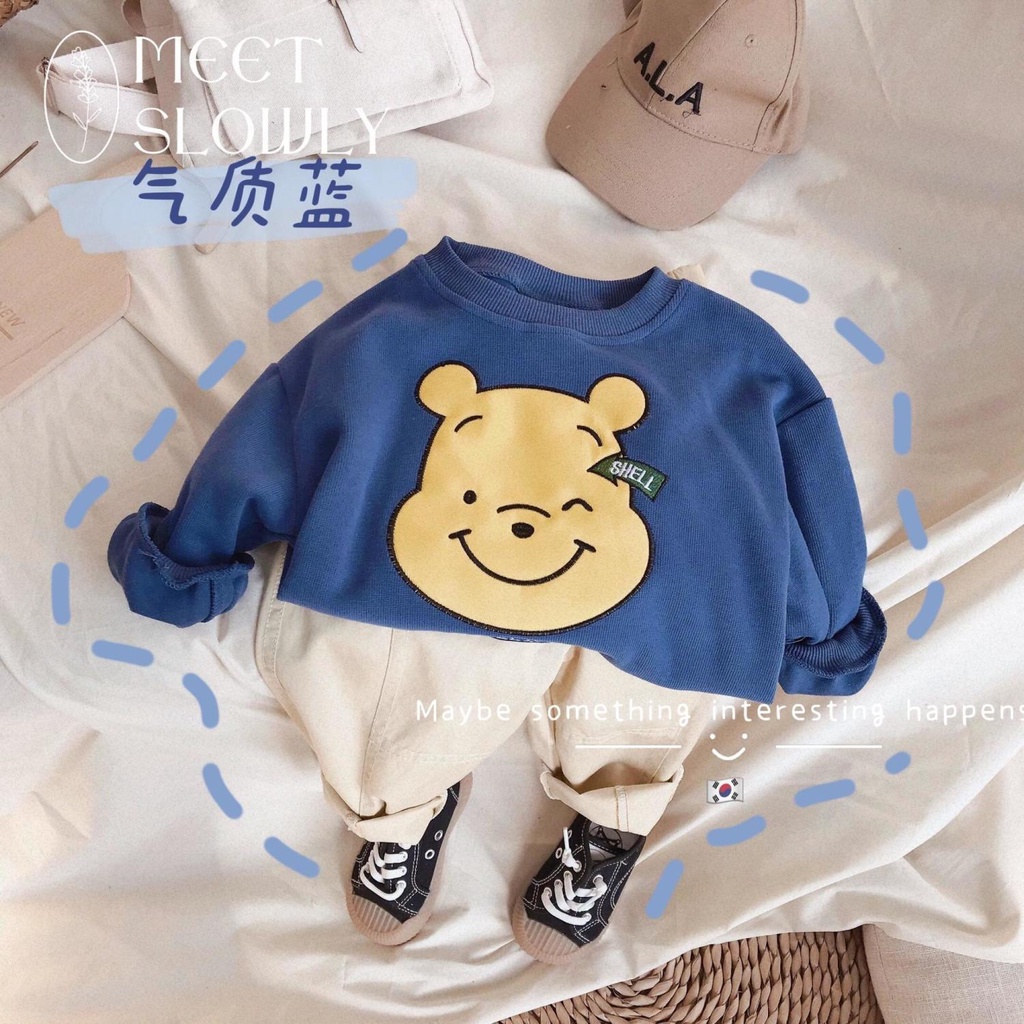 Áo Sweater Cotton Cổ Tròn Màu Kẹo Ngọt In Họa Tiết Hoạt Hình Phong Cách Hàn Quốc Thời Trang Mùa Thu 2022 Cho Bé