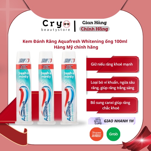 Kem Đánh Răng Aqua Fresh Whitening - Dạng Ống - 100ml