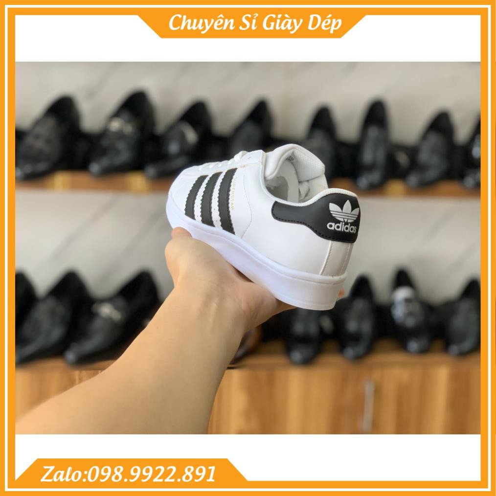 [Video ảnh thật] Giày adidas mũi trơn trắng 3 sọc FULL BOX | BigBuy360 - bigbuy360.vn