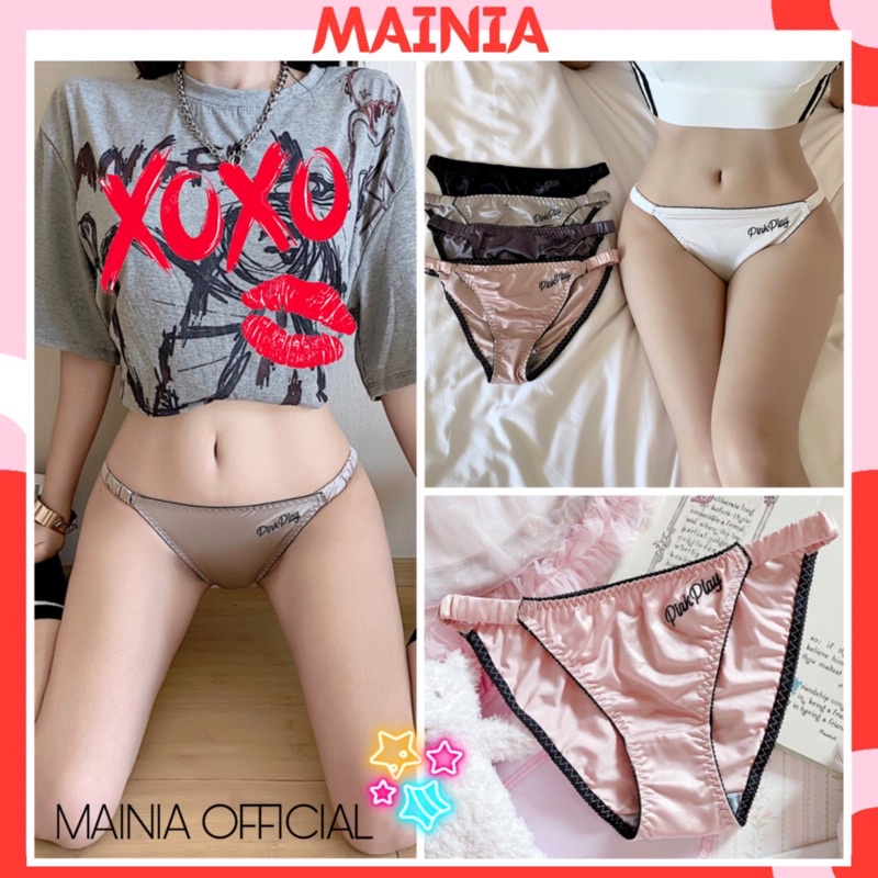 [CAO CẤP] Quần Lót Su Lụa Dây Sườn Pink Play Siêu Đẹp Thời Trang Phong Cách Cá Tính Mainia Shop