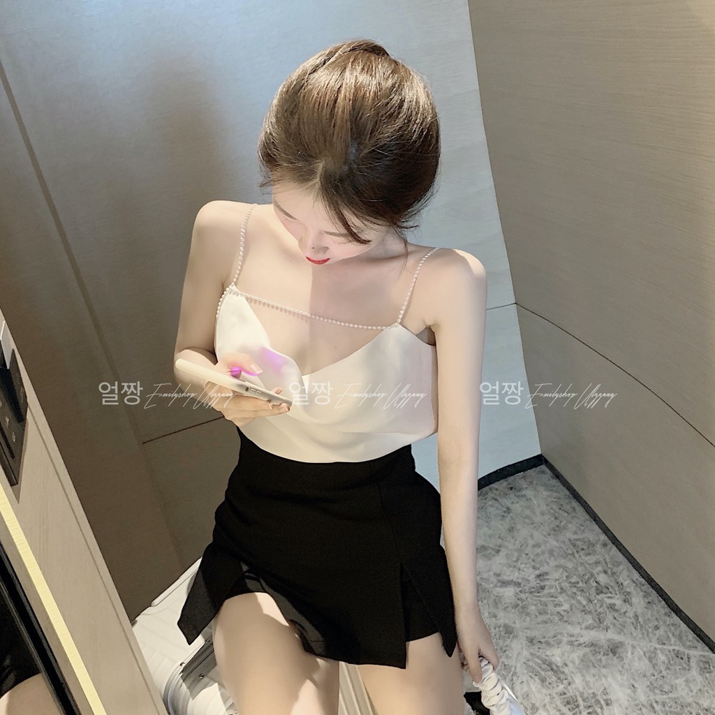 Áo kiểu hai dây nữ Emilyshop ulzzang