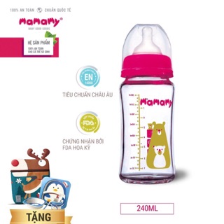 Bình thủy tinh cổ rộng Mamamy
