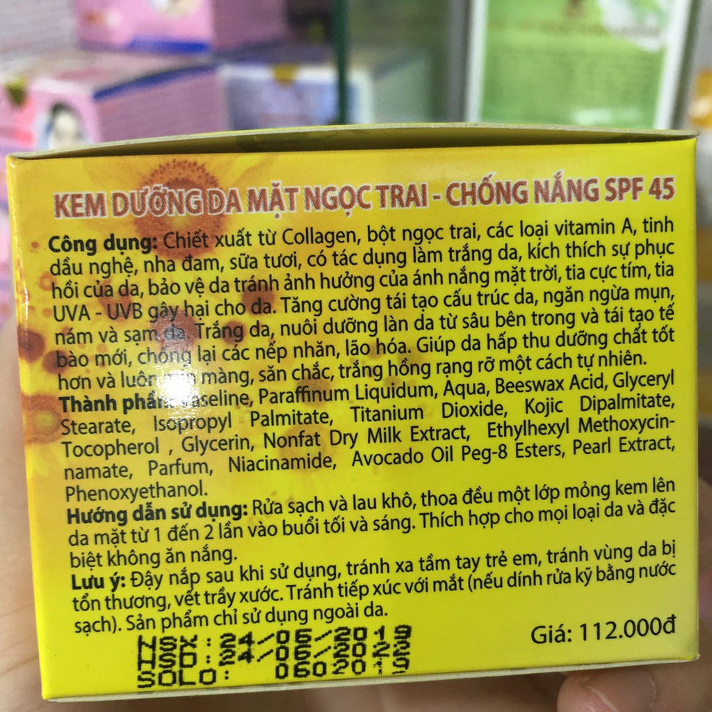 Kem trắng da chống nắng 12g nanyno giá bao bì 132k