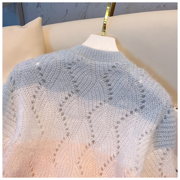 Áo Sweater Tay Dài Thiết Kế Đục Lỗ Thời Trang Mùa Thu Mới Cho Nữ