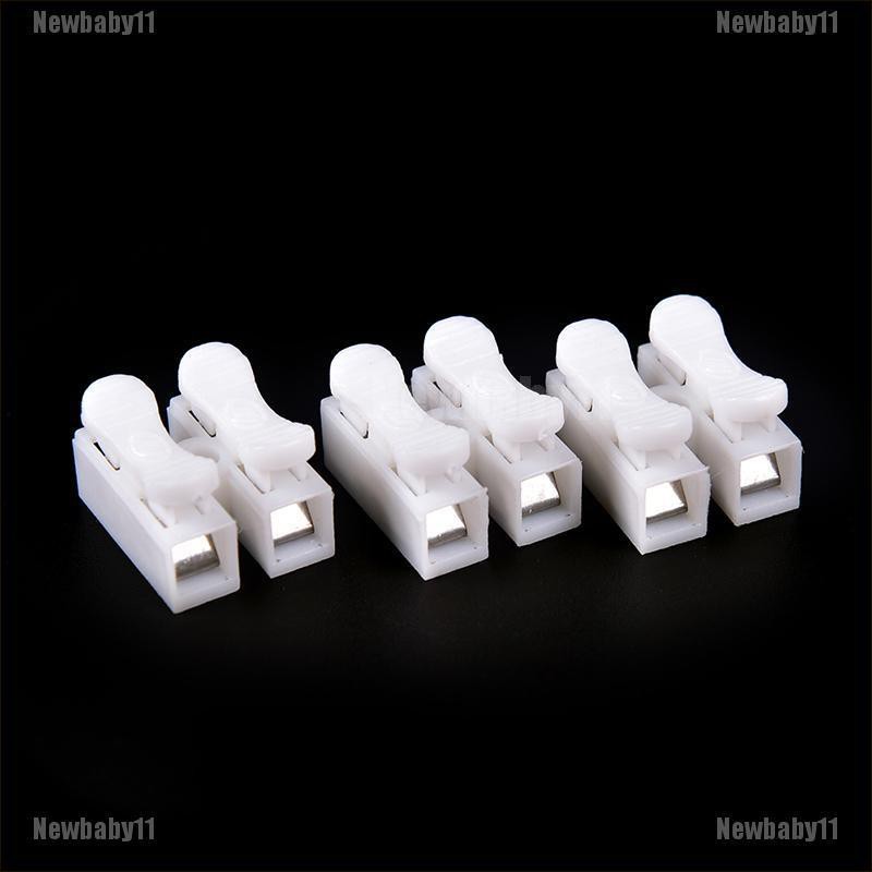 Set 30 Đầu Nối Dây Cáp Tự Khóa 2 Pin Màu Trắng Chuyên Dụng