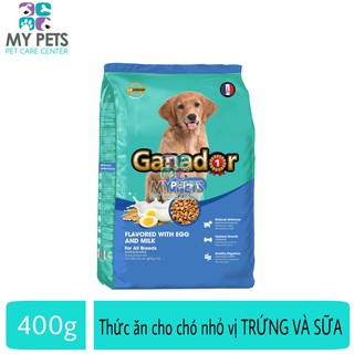  Thức ăn cho chó nhỏ hương vị trứng và sữa Ganador puppy Flavored With Egg And Milk - Gói 400g 