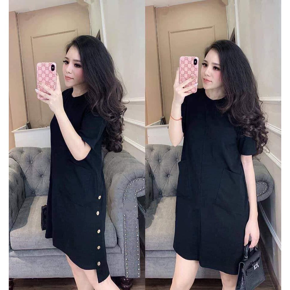 Váy xuông cúc 2 bên hot hit - chất đẹp - Có size cho 75kg | BigBuy360 - bigbuy360.vn